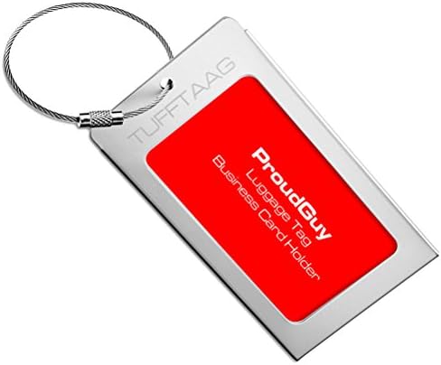 Luggage Tags Business Card Holder TUFFTAAG Travel ID Bag Tag in 4 Color Options