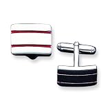 Sterling Silver Enameled Cuff Links