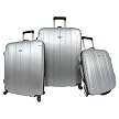 Rome 3-pc. Hard-Shell Spinning/Rolling Luggage Set - Sliver