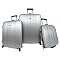 Rome 3-pc. Hard-Shell Spinning/Rolling Luggage Set - Sliver