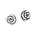 Sterling  Silver Electroform Rose Bud Post Stud Earrings
