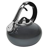 Chantal 1.8 Quart Enamel-on-Steel Loop Teakettle, Onyx