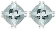 10k Choice of White or Yellow Gold, March Birthstone, Aquamarine Earrings