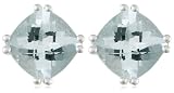 10k Choice of White or Yellow Gold, March Birthstone, Aquamarine Earrings