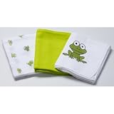 Odenwälder 10024-1907 Mullwindeln 3er Pack Frosch grün Modell 2011