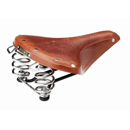 Brooks Saddles B67 S Bicycle Saddle (Women's, Chrome Springs, Honey)