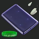 Lilac Crystal Skin TPU Case and Book light for Barnes and Noble nook E-Reader Reading Device (nook NOT Included)