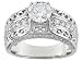 2.76CTW BELLA LUCE WHITE DIAMOND SIMULANT PLATINUM OVER STERLING SILVER RING