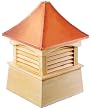24" Handcrafted "Waterford" Copper Roof Wood Cupola