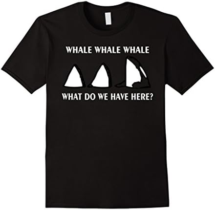 Men's Whale Whale Whale - Funny Animal T shirt 3XL Black