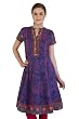 Meena Bindra Flare Ghera Style Kurta with Fusion Paisley Print
