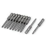 uxcell　トルクスセキュリティドライバービット　76g　TT10　トルクス　グレー　50mm