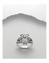 Owl Ring In 92.5 Sterling Silver