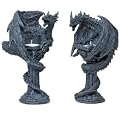 Set 2 Stk. Drachen Kerzenleuchter Deko Figuren