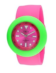 TKO ORLOGI Womens TK597-PGP Neon Pink Slap Watch