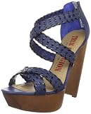 Black Friday Shoe Shoe – True Religion Women’s Robot Wedge Sandal,Blue/Black,8 M US