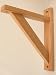 Solid Oak, Handmade Wood Shelf Bracket, Model 10SB for Shelves 9 ½ - 12 Inches Wide. Straight Brace.