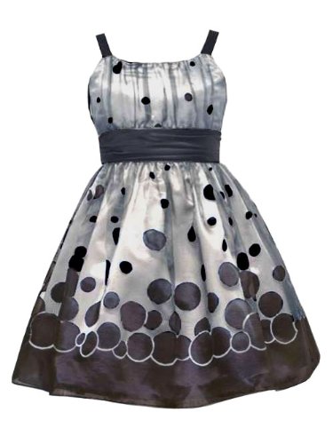 Buy Rare Editions Girls 7-16 Ivory Black Burnout Dot Dress