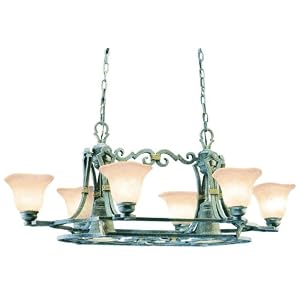 Kalco 5171TC Toscana Avondale Renaissance 6 Light Pot Rack With Down Lights and 10 Hooks From the Av