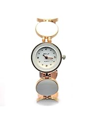 Sinceda Fashion Lady Girl Bracelet Quartz Movement Bangle Wrist Watch White Strap