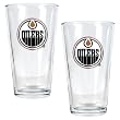 Edmonton Oilers 2pc Pint Ale Glass Set - Primary Logo NHL Hockey