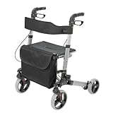 Healthsmart 501-5012-4100 Gateway Folding Rollator, Titanium