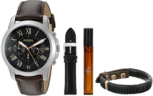 Fossil Men's FS5125SET Analog Display Analog Quartz Brown Watch Set