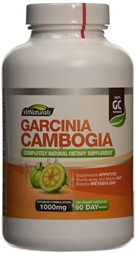 VitNaturals 1000 mg Pure Garcinia Cambogia Extract - Pack of 180 Capsules by VitNaturals