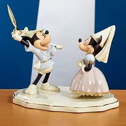 Disney's Lenox Minnie & Mickey Mouse 'The Brave Little Tailor' Medieval Romance Figurine