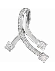14K White Gold Diamond Pendant -- LIFETIME WARRANTY