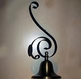 Lg Shopkeeper Bell Cast Iron Antique Brass Finish NEW