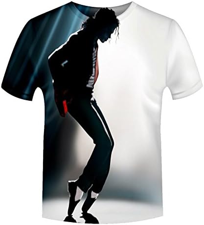 Women T-shirt Michael Jackson Hip Hop 3D Unisex T shirt fitness Men Top Tees, L