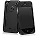 BoxWave iPhone 4 AluArmor Jacket - Rugged, Heavy Duty Anodized Aluminum Metal Case for Slim and Durable Protection - iPhone 4S / 4 Cases and Covers (Jet Black)