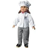 Three Piece Baking Chef's Doll Outfit; Jacket, Pants, & Hat, Fits 18 Dolls Like American Girl®