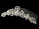 Wedding Bridal Comb with Dainty Swarovski Crystal & Pearl