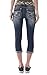 WallFlower Juniors Belted Denim Cuffed Capri