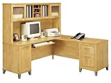 71 Inch L-Shaped Desk and Hutch - Bush Office Furniture - OFFPKG-36