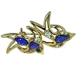 Gold Love Birds Brooch