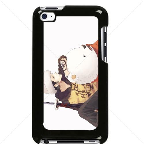 One Piece popular Anime Manga Cartoon Trafalgar Law Apple iPod Touch iTouch 4th Generation Hard Plastic Black or White cases (Black)