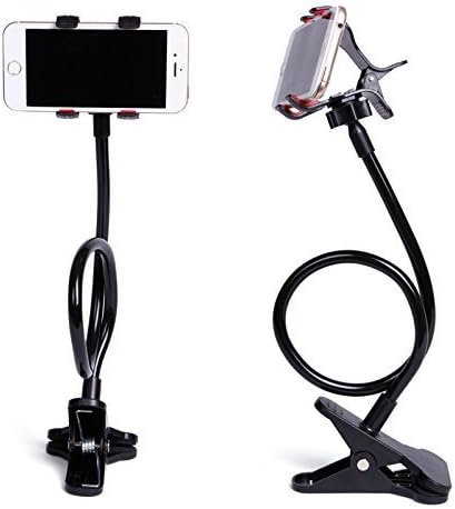 TEEPIRE Cellphone Holder Lazy Bedside Stand /Bed Desktop Car Long Arm Lazy Phone Clip Flexible Holder for Cell Phone GPS Phone Holder Lazy Video Phone Holder Bracket (Black)