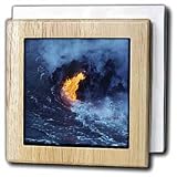 Lava flowing into the Pacific Ocean, Volcanos National Park, Hawaii - 6 Inch Tile Napkin Holder