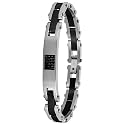 Invicta Men's Elements Collection Stainless Steel and Black Ion Plated ID Bracelet #5977