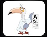 Mouse Pad with eye, exam, toucan, doctor, chart