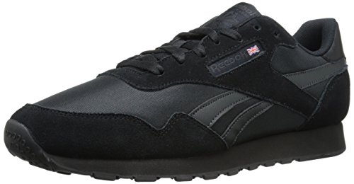 Reebok Men's Royal Nylon Classic Shoe, Black/Gravel, 9.5 M US