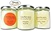 Candlecopia Pumpkin Soufflé, Baked Apple Pie and Seriously Cinnamon Strongly Scented Hand Poured Vegan Soy Candles, Dye Free, 3-Pack