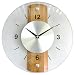 Timekeeper Products LLC, 6001, Round 12.5" Clock Glass/Wood w/Brushed Metal Arabic Numerals, 1