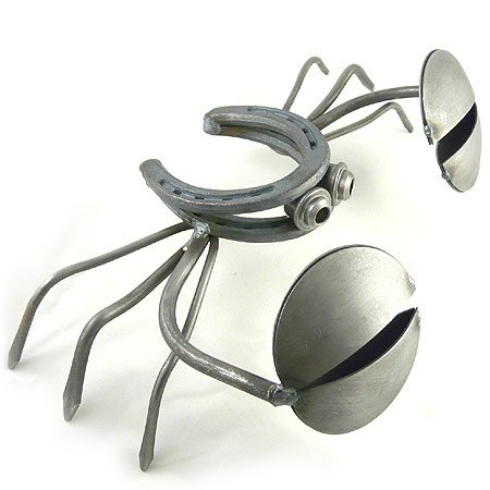 Horseshoe Crab - Recycled Metal Outdoor Sculpture, 13"