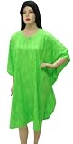 Glorious GREEN Plus Size Long Kaftan Caftan Cover Up