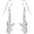 Playboy Bunny Rhinestone Drop Earrings
