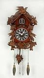 QUARTZ CUCKOO CLOCK/ BIRD ON TOP OF WOODEN CASE/ LARGE
